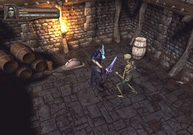 Ysuran se desespera al no conseguir que su esqueleto aprenda a manejar una simple espada.